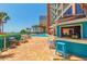 Beachfront pool bar with seating and ocean view at 2207 S Ocean Blvd. # 915, Myrtle Beach, SC 29577