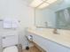 Clean bathroom with double vanity and shower at 2207 S Ocean Blvd. # 1401, Myrtle Beach, SC 29577