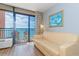 Living room with ocean view and balcony access at 2207 S Ocean Blvd. # 1401, Myrtle Beach, SC 29577