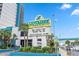 Exterior view of the Landmark Resort sign and building at 1501 S Ocean Blvd. # 646, Myrtle Beach, SC 29577