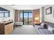 Living room with ocean view and balcony access at 1501 S Ocean Blvd. # 646, Myrtle Beach, SC 29577