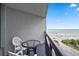 Private balcony overlooking the ocean at 1501 S Ocean Blvd. # 646, Myrtle Beach, SC 29577