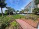 Grass lawn area with cornhole game at 5308 N Ocean Blvd. # 1804, Myrtle Beach, SC 29577