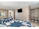 Guest bedroom with two twin beds and ocean view at 6900 N Ocean Blvd. # 910, Myrtle Beach, SC 29572