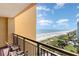 Balcony with ocean view and comfortable seating at 6900 N Ocean Blvd. # 910, Myrtle Beach, SC 29572