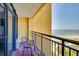 Balcony with stunning ocean views at 6900 N Ocean Blvd. # 910, Myrtle Beach, SC 29572