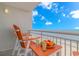 Enjoy breathtaking ocean views from this balcony, complete with comfortable seating at 2504 N Ocean Blvd. # 931, Myrtle Beach, SC 29577