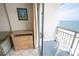 Private balcony with ocean view and chair at 1501 S Ocean Blvd. # 1540, Myrtle Beach, SC 29577