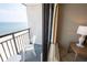 Relaxing ocean view from private balcony at 1501 S Ocean Blvd. # 1540, Myrtle Beach, SC 29577