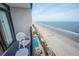 Oceanfront view with private balcony and chairs at 1501 S Ocean Blvd. # 1540, Myrtle Beach, SC 29577