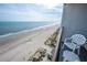 Ocean view from private balcony with chairs at 1501 S Ocean Blvd. # 1540, Myrtle Beach, SC 29577