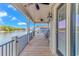 Spacious deck overlooking the water with seating and railing at 6001- Mh12B S Kings Hwy., Myrtle Beach, SC 29575