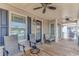 Relaxing covered porch with ceiling fan and comfortable seating at 6001- Mh12B S Kings Hwy., Myrtle Beach, SC 29575