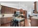 Kitchen island with granite countertop and seating for two at 1433 Beaumont Way, Myrtle Beach, SC 29577
