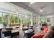 Relaxing sunroom with wicker furniture and access to the backyard at 1433 Beaumont Way, Myrtle Beach, SC 29577