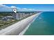 Aerial view of oceanfront building and beach at 2801 S Ocean Blvd. # 1838, North Myrtle Beach, SC 29582