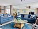Living room with comfortable sofas and coffee table at 1401 S Ocean Blvd. # 1001, North Myrtle Beach, SC 29582