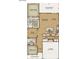 First floor plan showcasing a spacious layout with kitchen, dining area, and multiple bedrooms at 297 Broughton Dr., Myrtle Beach, SC 29579