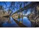 Scenic river view with bridge and Spanish moss-draped trees at 268 Maple Oak Dr., Conway, SC 29526