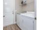 Laundry room with washer, dryer, and overhead shelving at 268 Maple Oak Dr., Conway, SC 29526