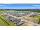 Aerial view of Rivertown Row North homes and pond at 3409 Little Bay Dr., Conway, SC 29526