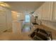 Kitchen with white cabinets and double sink at 59-2 Rye Grass Ln. # 2, Pawleys Island, SC 29585