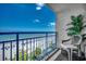 Oceanfront balcony with seating and stunning beach views at 1105 S Ocean Blvd. # 720, Myrtle Beach, SC 29577