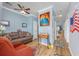 Cozy living room with hardwood floors and comfy seating at 1525 Lanterns Rest Rd. # 203, Myrtle Beach, SC 29579
