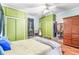 Bedroom featuring a double bed and green closet at 406 N Nichols St., Nichols, SC 29581