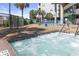 Relaxing hot tub area with surrounding fence at 501 S Ocean Blvd. # 308, North Myrtle Beach, SC 29582