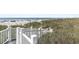 Beach access stairs with white railing at 501 S Ocean Blvd. # 308, North Myrtle Beach, SC 29582