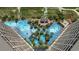 Aerial view of resort showing multiple pools and surrounding landscape at 4800 South Ocean Blvd. # 1114, North Myrtle Beach, SC 29582
