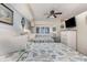 Bedroom with two twin beds and ocean view at 4800 South Ocean Blvd. # 1114, North Myrtle Beach, SC 29582