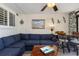 Comfortable living room with sectional sofa and coffee table at 4800 South Ocean Blvd. # 1114, North Myrtle Beach, SC 29582