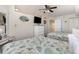 Bedroom with two twin beds and ocean view at 4800 South Ocean Blvd. # 1114, North Myrtle Beach, SC 29582