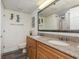 Bathroom with double vanity and granite countertop at 4800 South Ocean Blvd. # 1114, North Myrtle Beach, SC 29582
