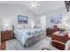 Spacious primary bedroom with a king-size bed and plenty of natural light at 647 Riverward Dr. # 647, Myrtle Beach, SC 29588