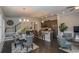 Open kitchen with island and seating at 852 Iris St. # F, Myrtle Beach, SC 29577