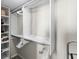 Spacious closet with ample shelving and hanging space at 4301 S Ocean Blvd. # 1C, North Myrtle Beach, SC 29582