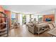 Bright living room with ocean views and hardwood floors at 4301 S Ocean Blvd. # 1C, North Myrtle Beach, SC 29582