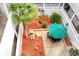 Overhead view of a charming courtyard with lush landscaping and seating at 351 Lake Arrowhead Rd. # 4-315, Myrtle Beach, SC 29572