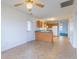 Bright dining area with tile floor, ceiling fan and kitchen view at 8089 Bark Ct., Murrells Inlet, SC 29576