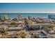 Aerial view of oceanfront resort area, including buildings and parking at 1207 S Ocean Blvd. # 51404, Myrtle Beach, SC 29577