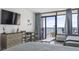 Ocean view bedroom with a comfortable bed and balcony access at 201 74Th Ave. N # 2341, Myrtle Beach, SC 29572