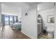 Beachfront bedroom with ocean view and king-size bed at 201 74Th Ave. N # 2341, Myrtle Beach, SC 29572