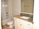 Updated bathroom with granite countertop and a single sink at 35 Delray Dr. # 2-C, Murrells Inlet, SC 29576