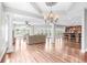 Open concept living room and kitchen with hardwood floors and water views at 181 Palmetto Harbour Dr., North Myrtle Beach, SC 29582