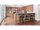Well-equipped kitchen featuring granite countertops, custom cabinetry, and breakfast bar at 181 Palmetto Harbour Dr., North Myrtle Beach, SC 29582