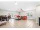 Spacious basement with living area, dining area and access to patio at 181 Palmetto Harbour Dr., North Myrtle Beach, SC 29582