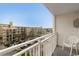 Balcony overlooking resort pool and parking lot at 1205 S Ocean Blvd. # 50605, Myrtle Beach, SC 29577